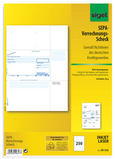sigel Bankformular PC-Sepa-Verrechnungs-Scheck, A4