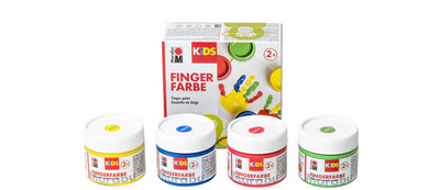 Marabu KiDS Fingerfarbe, 100 ml, 4er Set