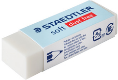 STAEDTLER Kunststoff-Radierer soft S30, weiß