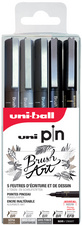 uni-ball Fineliner PIN ASP004, 5er Set