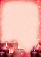 sigel Weihnachts-Motiv-Papier Red Candlelight, A4, 90 g/qm