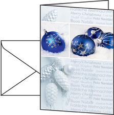 sigel Weihnachtskarte Seasons Greetings, A6 (A5), 220 g/qm