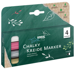 KREUL Kreidemarker Chalky, Medium, 4er-Set Winter