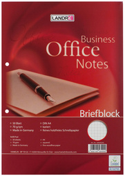 LANDRÉ Briefblock Office, A4, 50 Blatt, 70 g/qm, kariert