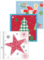 SUSY CARD Anhängerkarten Weihnachten Stern, Baum, Mann