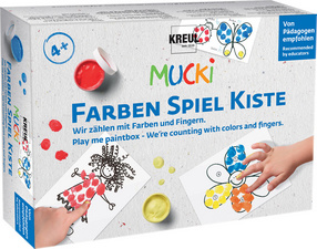 KREUL Fingerfarbe MUCKI, Farben Spiel Kiste Set