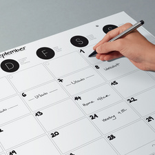 sigel Papier-Schreibunterlage / Wandkalender, schwarz-weiß