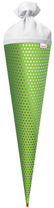 ROTH Bastelschultüte, 700 mm, grün - Punkte