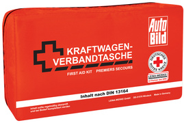 LEINA KFZ-Verbandtasche AUTO BILD, Inhalt DIN 13164, rot