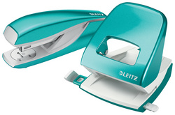 LEITZ Heftgerät- Locher-Set Nexxt WOW, eisblau 50951051