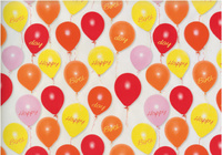 SUSY CARD Geschenkpapier Happy Balloons orange, auf Rolle