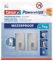 tesa Powerstrips Haken WATERPROOF Small Metall, rechteckig