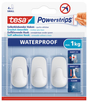 tesa Powerstrips Haken WATERPROOF Large Plastik, weiß