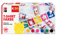 Marabu KiDS Textilfarbe T-Shirt Farbe, 6er-Set, 6 x 80 ml