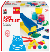 Marabu KiDS Spielknete-Set Werkzeug Set, 4er Basisfarben