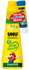 UHU Vielzweckkleber flinke flasche ReNature + Klebestift