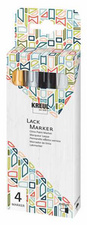 KREUL Lackmarker Gloss Paint Marker, medium, 4er Set