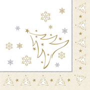 PAPSTAR Weihnachts-Motivservietten X-Mas Elegance, gold