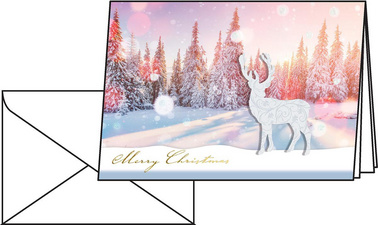 sigel Weihnachts-Karte Snow Deer, A6, 250 g/qm