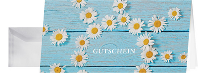 sigel Gutschein-Karte Daisy, DIN lang, 220 g/qm