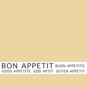 PAPSTAR Motivservietten Bon Appetit, 330 x 330 mm, creme