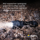 VARTA Taschenlampe Indestructible F10 Pro, inkl. 3 AAA