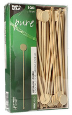 PAPSTAR Getränke-Quirle pure, aus Bambus, Länge: 180 mm