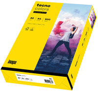 tecno Multifunktionspapier colors, A4, 80 g/qm, intensivgelb