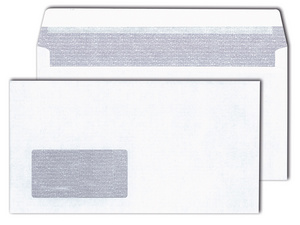 MAILmedia Briefumschlag 125 x 235 mm, hochweiß, mit Fenster