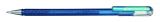 Pentel Glitzer-Gel-Tintenroller Dual Metallic K110, 0,5mm, Blau/Metallic-Grün