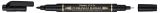 Pentel Permanent-Marker Twin Tip N75W, 0,3 - 1,2mm Rundspitze, Schwarz