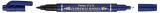 Pentel Permanent-Marker Twin Tip N75W, 0,3 - 1,2mm Rundspitze, Blau