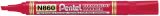 Pentel Permanent-Marker Pentel N860, 0,6 - 4,5mm Keilspitze, Rot