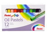 Pentel Ölpastellkreiden Oil Pastel PHN, 12 Farben im Set