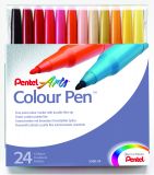 Pentel Faserschreiber Colour Pen S360, 0,6mm, 24 Schreibfarben im Set