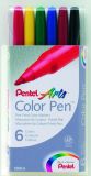 Pentel Faserschreiber Colour Pen S360, 0,6mm, 6 Schreibfarben im Set
